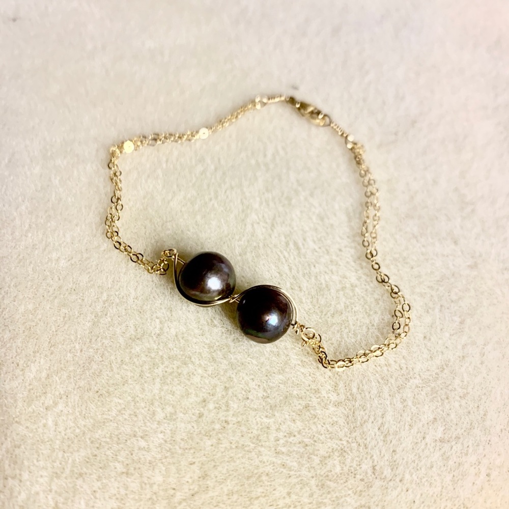 Handmade Infinity Pearl Bracelet